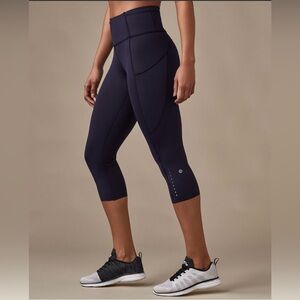 Lululemon Fast & Free Crop Leggings Midnight Navy